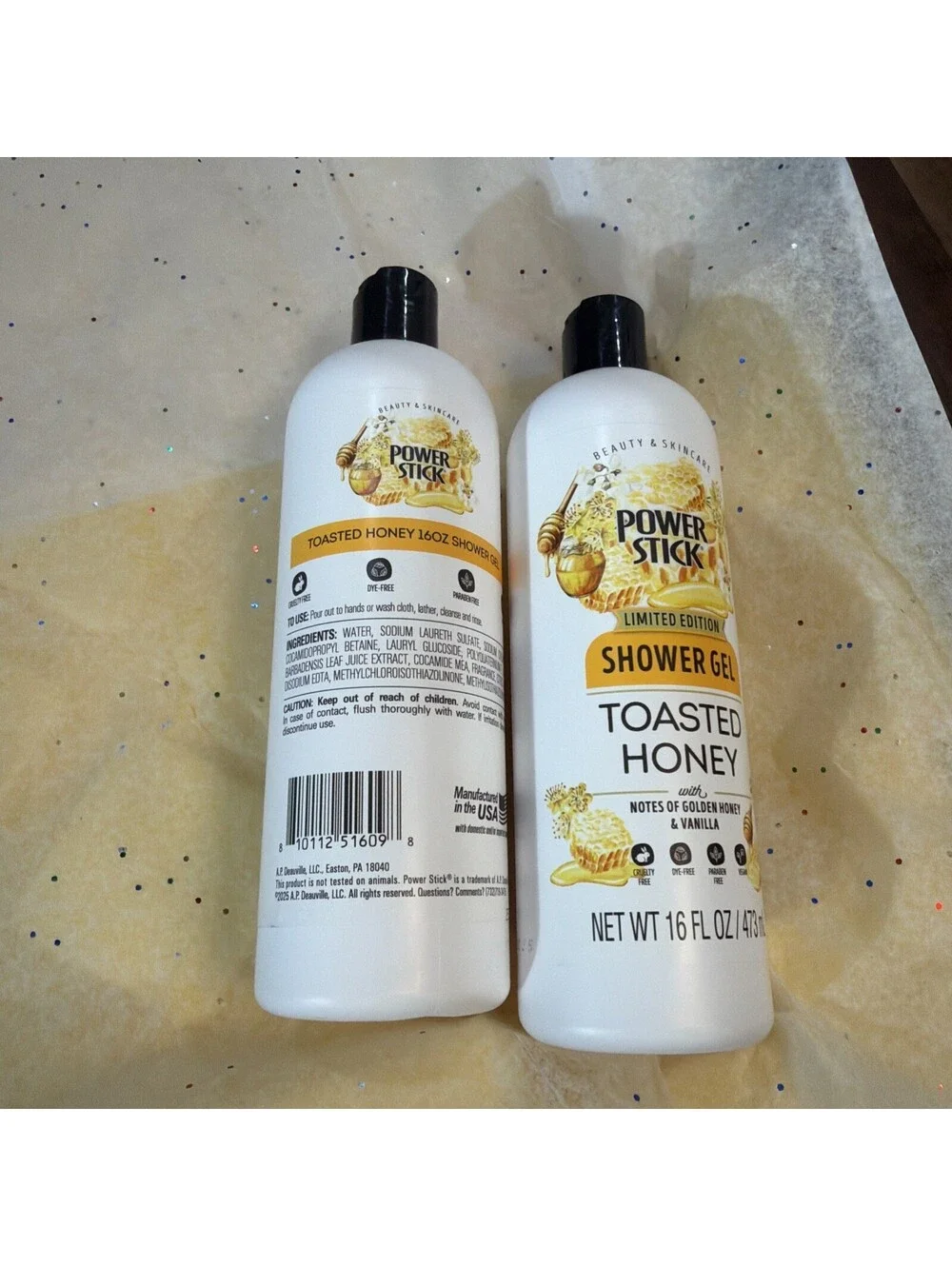 Power Stick Toasted Honey Vanilla Limited Edition Shower Gel 16 fl oz Fast Ship